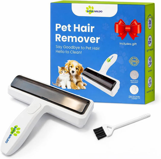 Pet Hair Removal Tool - Reusable Lint Roller for Dog & Cat Hair Remover for Furniture, Couch & Car Seats - No Sticky Tape, No Refills