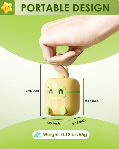 2Pcs Mini Lint Remover Roller, Reusable Lint Gel Roller, Washable Pet Dog Cat Hair Remover for Clothing, Pet Hair, Dust, Lint, Travel and Home Use(Green+Beige)