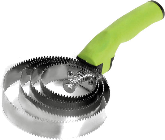 BOTH WINNERS Reversible Stainless Steel Curry Comb with Soft Touch Grip (Blue)