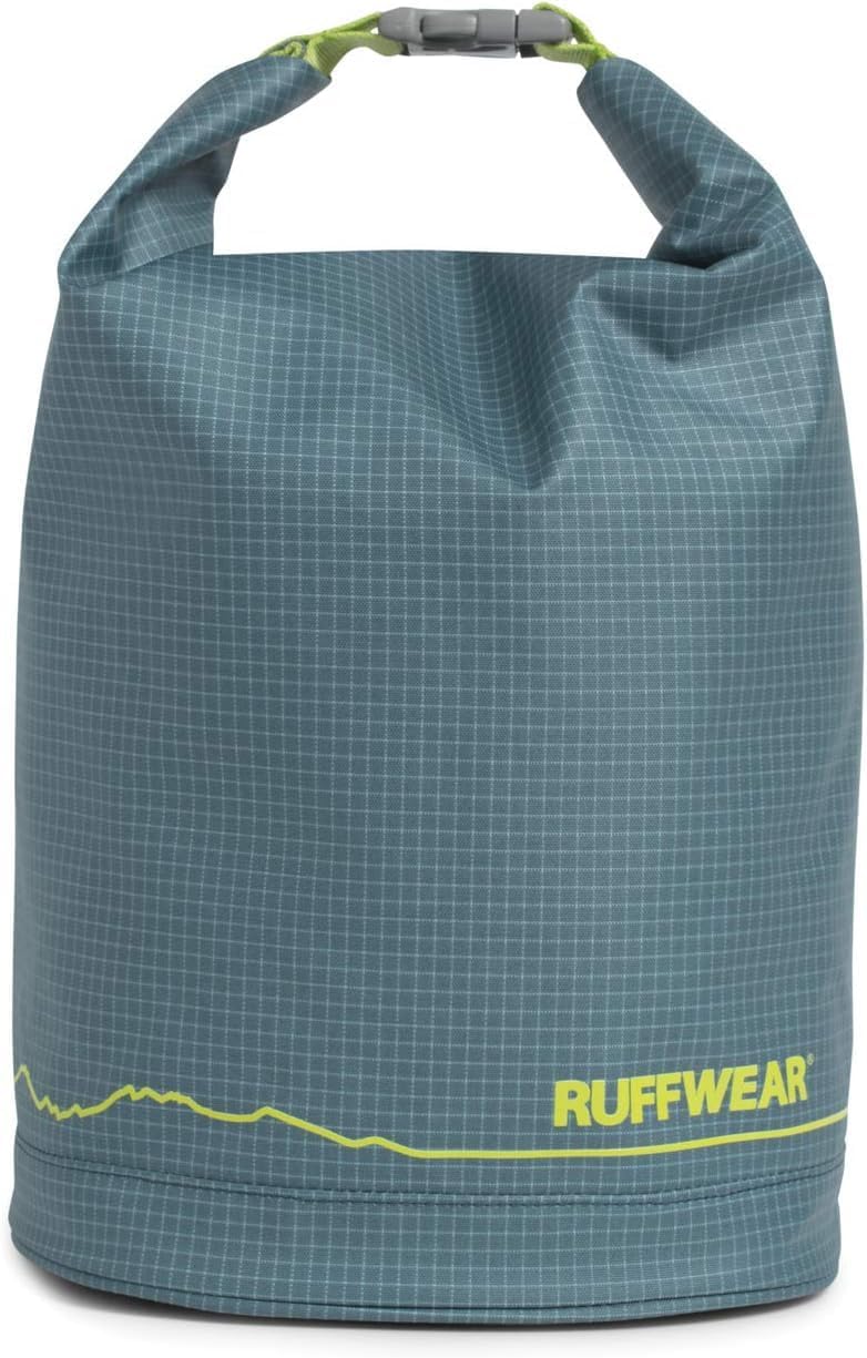 Ruffwear, Kibble Kaddie Dog Food Travel Bag, Roll-Down Closure Storage, Easy-Pour Spout, Compact Waterproof Odor-Sealing Liner with Stash Pocket, 10L/42 Cups, Camping Road Trip Essential, Basalt Gray