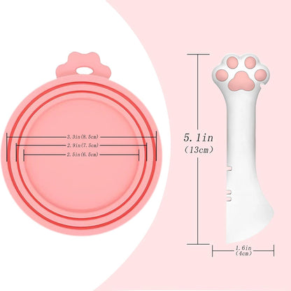 Food Can Lids, 4 Pcs Silicone Pet Food Can Covers for Dog & Cat Food, One Tin Cap Fit Most Standard Size Dog Cat Food Canned（Multicolor）…
