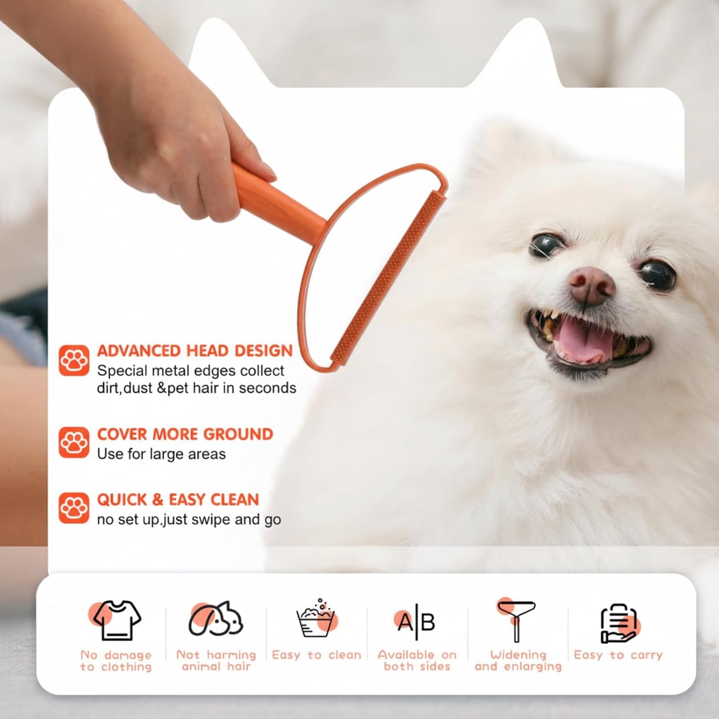 Honeydak 3 Pieces Hair Remover Tool Dog Hair Remover Pro Silicone Cleaner Brush Roller Fuzz Hairball Brush for Carpet Rake, Car Mat, Couch, Pet Bed, Clothes