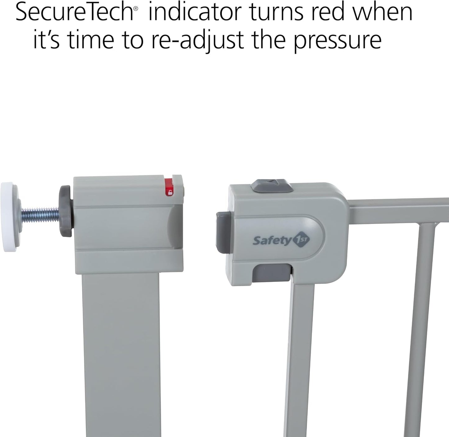 Safety 1st Easy Install Walk Thru Baby Gate for Doorway With Door, Dog Gates, Fits 29"-38", Easy Install 28" Tall, White