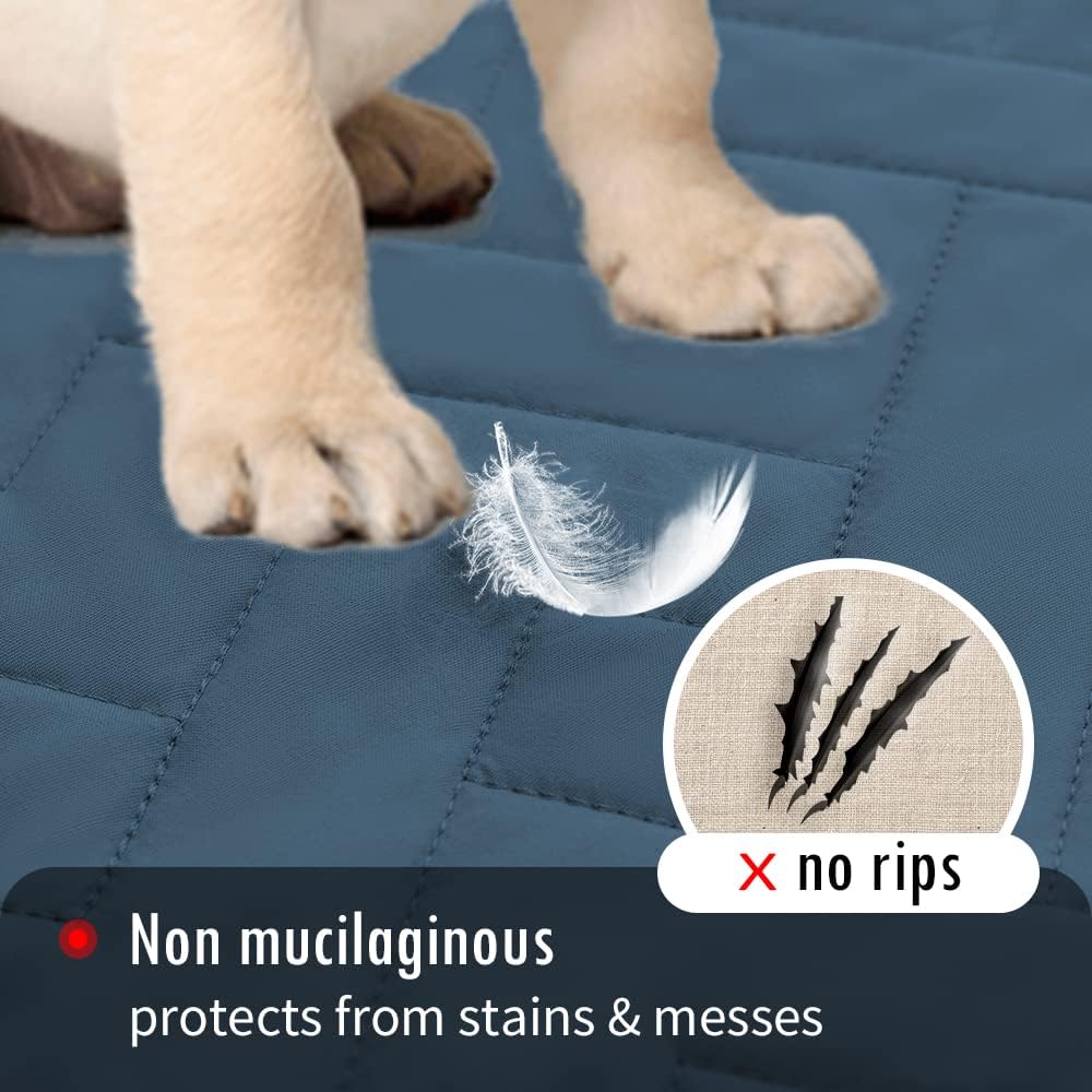 fuguitex Waterproof Dog Bed Cover Couch Cover, Anti-Slip Cat Mat Pet Pad Blanket for Sofa Chair Recliner Furniture Protrctor