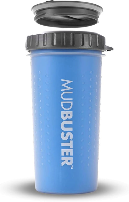 Dexas MudBuster Medium Dog Paw Cleaner in Fuchsia - Fits 1.5"-2.5" Wide Paws, Portable Paw Washer for Muddy Paws, Dog Paw Cleaning Cup with Gentle Silicone Bristles, Quick Clean Pet Paw Washer