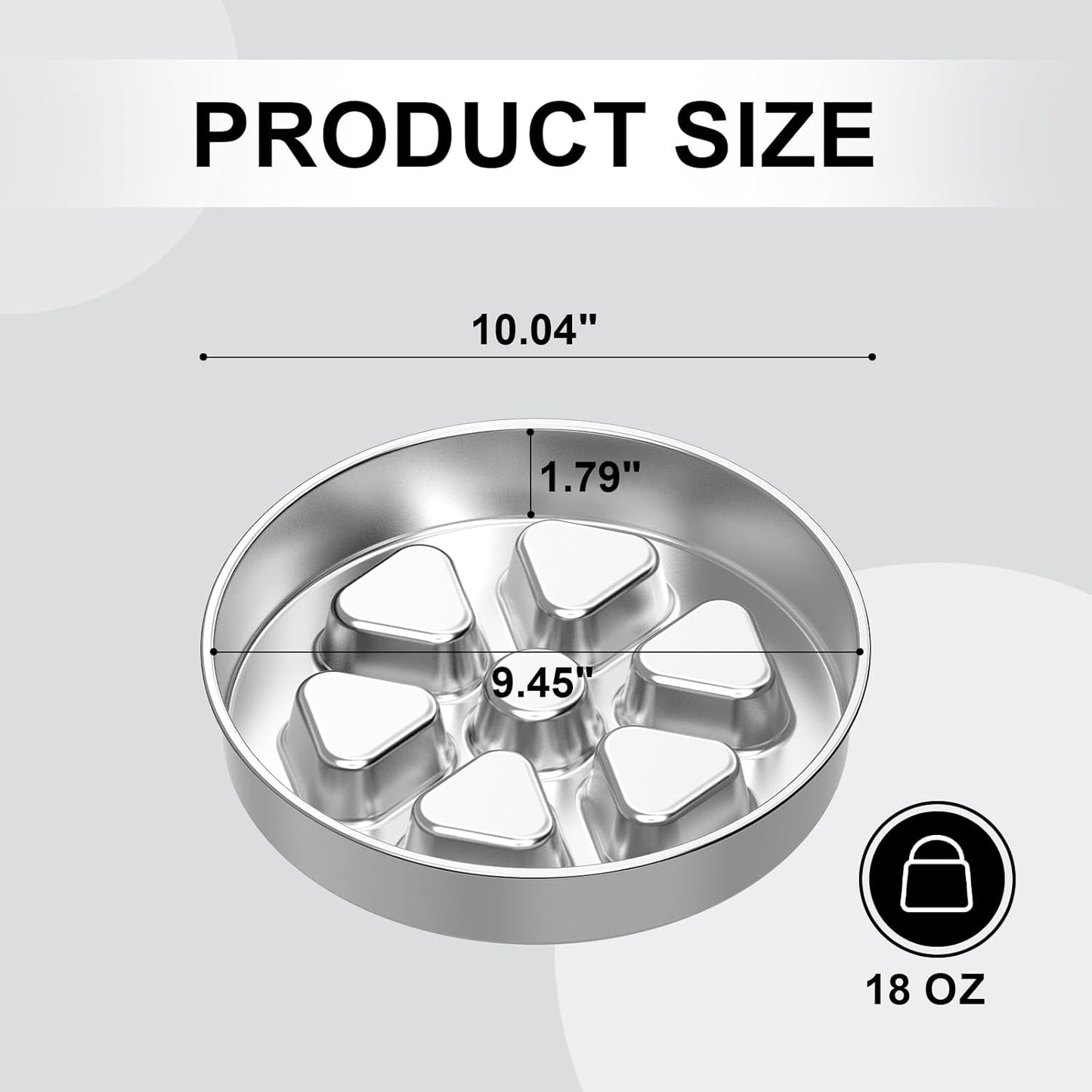 Kactoily 304 Stainless Steel Slow Feeder Dog Bowl, 2.5 Cups Non-Slip Pet Bowl, Raised Design for Slow Eating & Digestive Health - Perfect for Medium Large Dogs