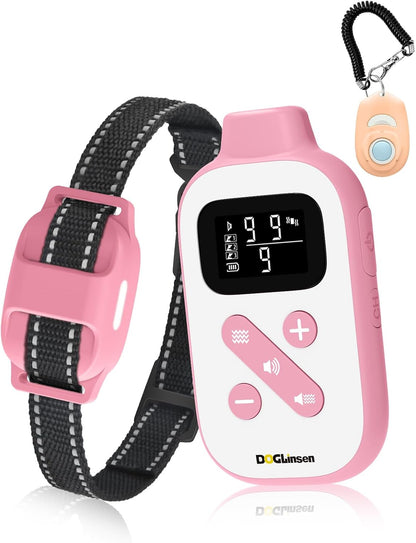 No Shock Dog Training Collar, Vibrating Dog Collar with Remote 2800Ft, Vibration Collar for Small Medium Large Dogs - No Prongs (Black)
