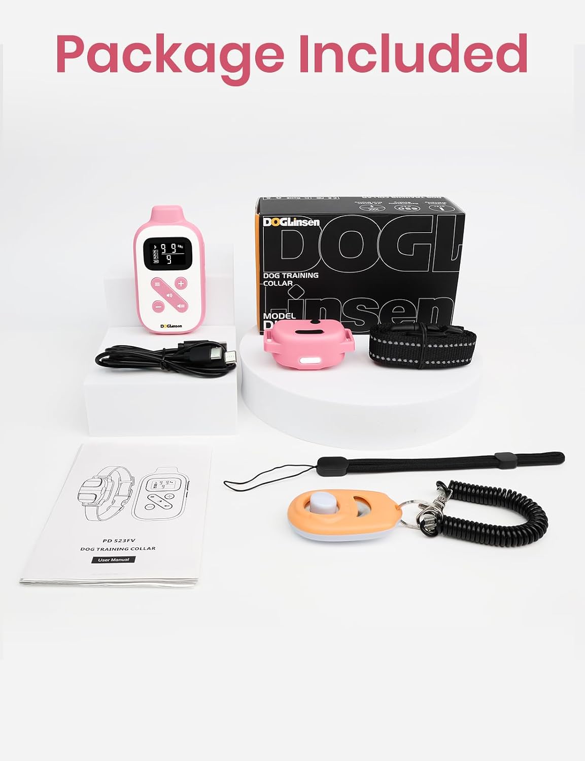 No Shock Dog Training Collar, Vibrating Dog Collar with Remote 2800Ft, Vibration Collar for Small Medium Large Dogs - No Prongs (Black)