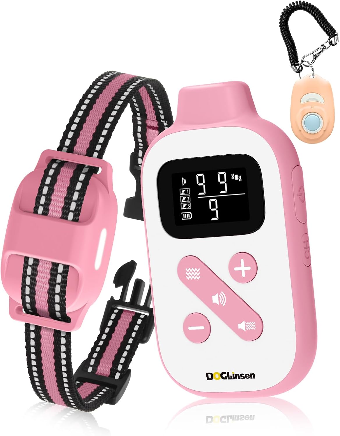 No Shock Dog Training Collar, Vibrating Dog Collar with Remote 2800Ft, Vibration Collar for Small Medium Large Dogs - No Prongs (Black)