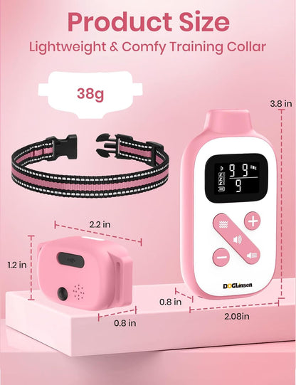 No Shock Dog Training Collar, Vibrating Dog Collar with Remote 2800Ft, Vibration Collar for Small Medium Large Dogs - No Prongs (Black)