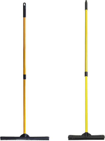 FURemover Pet Hair Removal Rubber Broom, 58" Telescopic Handle
