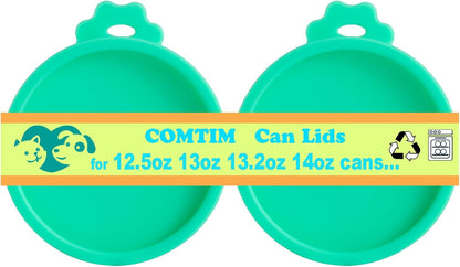 COMTIM Can Covers for Dog Food Cans, Silicone Pet Dog Food Can Covers Lids for 13 oz 12.5 oz 13.5 oz Cans...or Cat Food Cans 6 oz, Reusable Can Toppers Can Saver Covers for Canned Goods