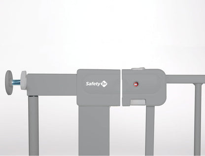 Safety 1st Easy Install Baby Gate for Doorways, Auto-Close Pressure-Mounted Magnetic Latch, Indoor Dog Gates, No Drilling, Fits 29"-38", Grey