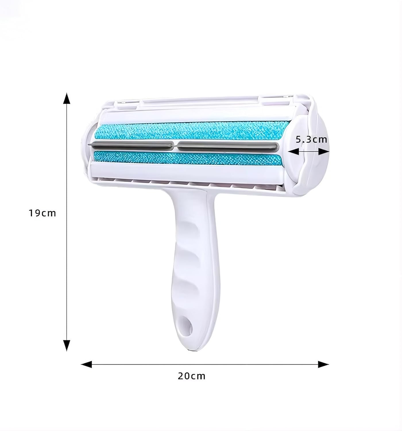 Reusable Pet Hair Remover Roller – Dog & Cat Fur Lint Cleaner for Sofa, Carpet, Bed & Car Seats – No Adhesive Required (White/Grey)