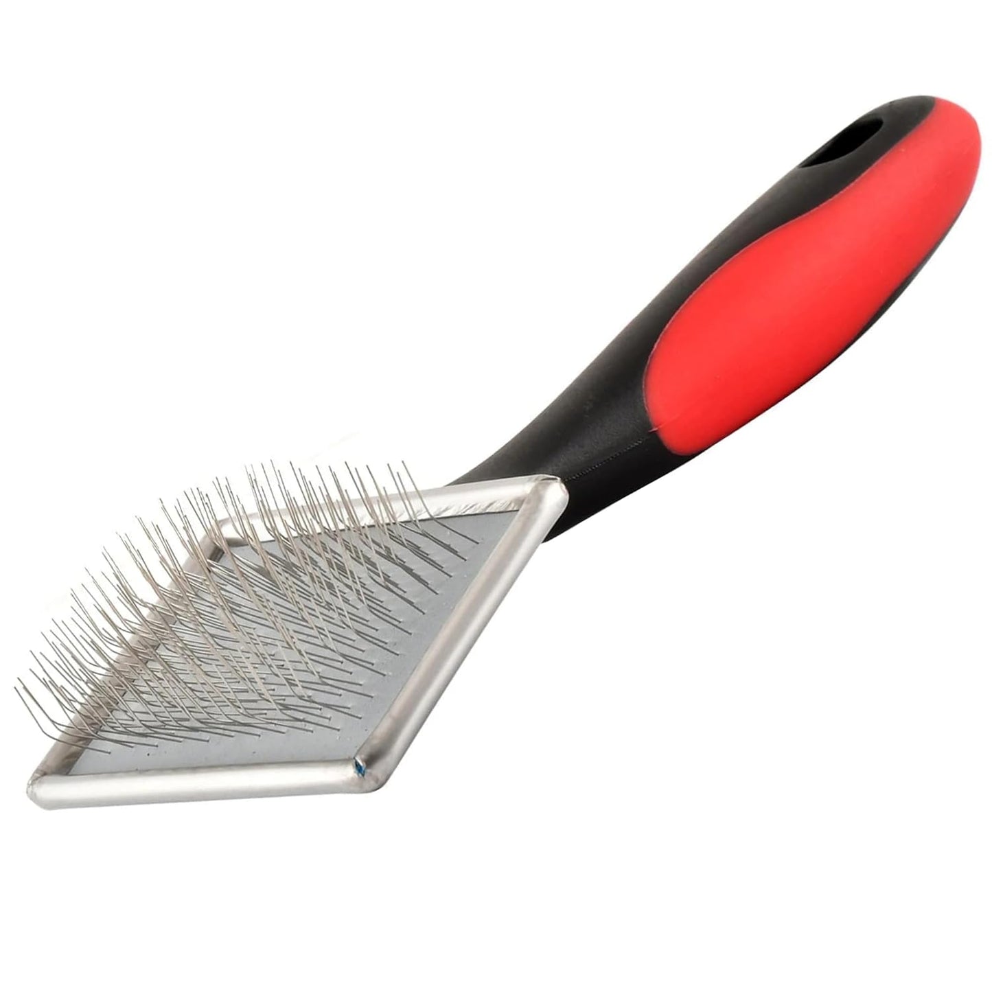 Jeffers Pet Dual Level Pin Universal Slicker Brush for Dogs, Cats & Small Pets - Curved Grooming Brush with Long & Short Pins for Shedding, Detangling, Finishing - Remove Mats & Dead Coat - Large