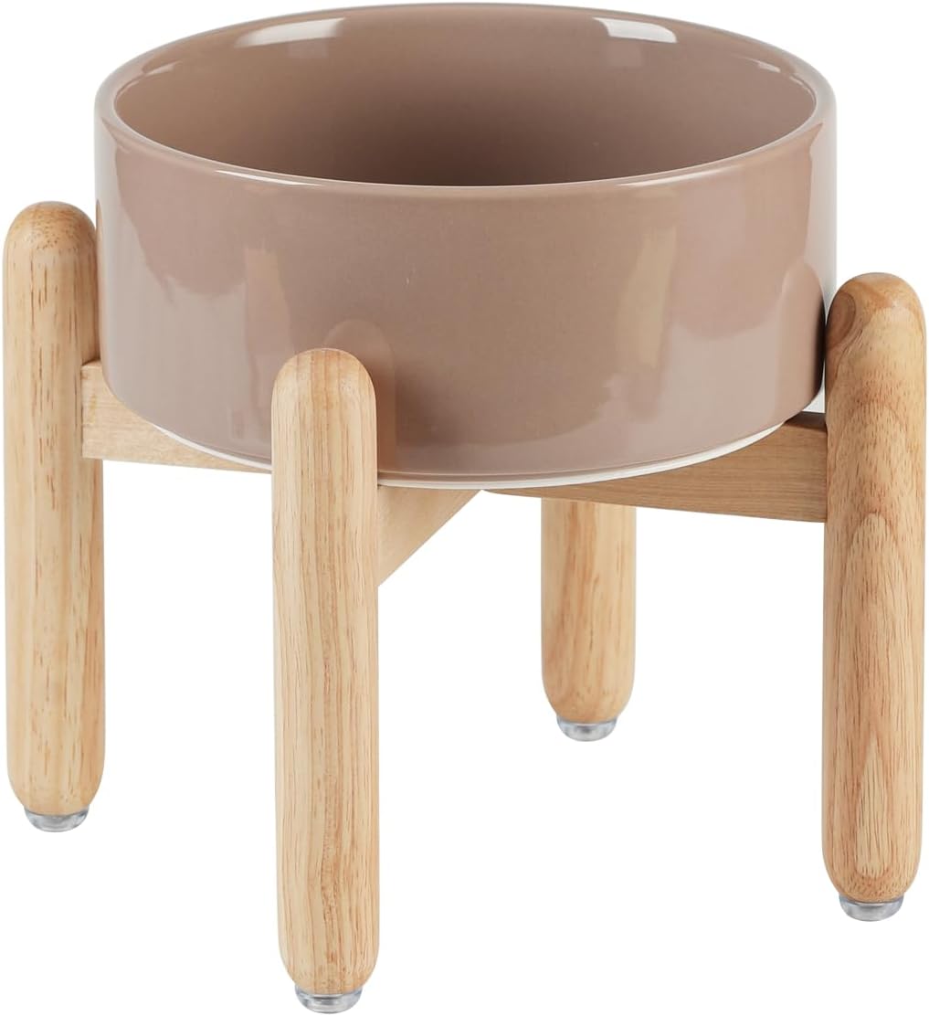 Havniva 8.3inch Ceramic Raised Dog Bowl with Stand, Elevated Dog Bowls for Large Breed Dog Food and Water Bowl Non-Slip Dog Dish Large Capacity Feeding Pet Water Bowl