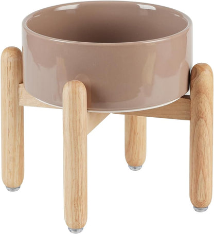 Havniva 8.3inch Ceramic Raised Dog Bowl with Stand, Elevated Dog Bowls for Large Breed Dog Food and Water Bowl Non-Slip Dog Dish Large Capacity Feeding Pet Water Bowl
