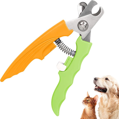 Blue Dog Nail Clipper with Safety Guard Plier Style Dog Claw Clippers Heavy-Duty Dog Toenail Clippers Professional Pet Nail Trimmers for Small Medium Large Dogs and Cats with Thick Nails