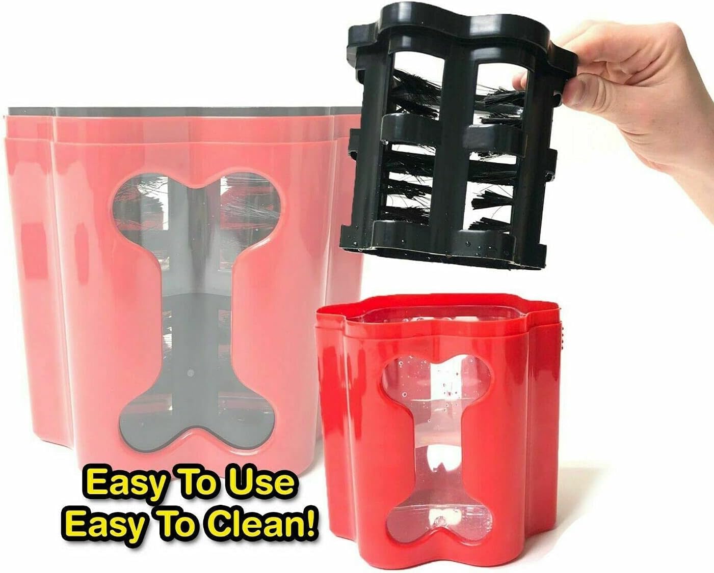 Dog Paw Cleaner/Washer - Portable, Cleans and Dries Quickly - Silicone Bristles - Keeps Furniture and Carpets Clean from Muddy Paws