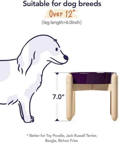 LE TAUCI Dog Bowls Slow Feeder Ceramic, 1.5 Cup Slow Feeding Bowl for Small and Medium Breed, Puzzle Dog Food Bowl for Fast Eater, Maze Purple