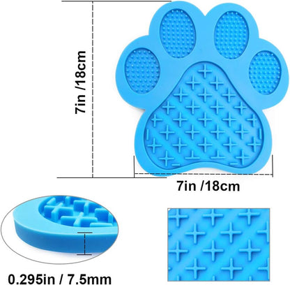 Dog Lick Pad, Dog Washing Distraction Device, Slow Eating Cute Pet Mat with Super Suction for Dogs Licking Peanut Butter, Pet Bathing, Grooming Training (red)