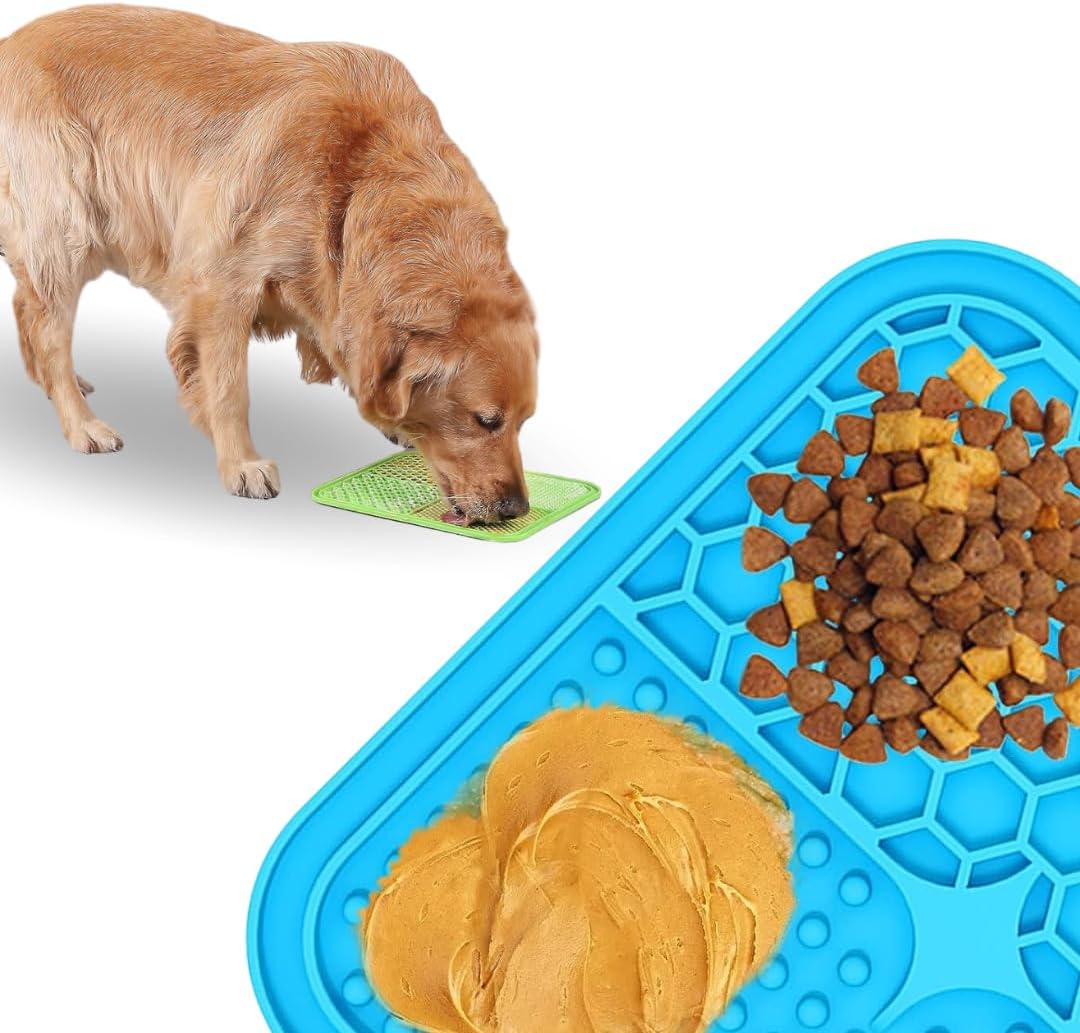 VALUEPET | Dog Lick Mat - Silicone Lick Mat for Anxiety Relief - Slow Feeder Licking Pad for Butter, Yogurt, & Peanut - Suitable for Dog Training, Boredom Reducer, Bathing & Grooming - Paw - 6.6 Inch