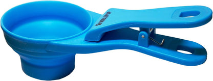 MeasureMate Pet Food Scoops with Bag Clip for Dog and Cat - 3-in-1 Multi-Function Collapsible Food Measuring Cup - 1 Cup Capacity, 8oz, Green - Dishwasher Safe