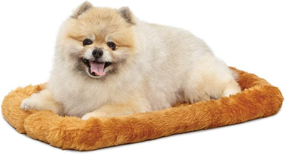 MidWest Homes for Pets QuietTime Dog Bed - White Fleece Bolster, Ultra-Soft and Machine Washable, Fits 24-Inch Crates and Carriers, for Small Breed Dogs