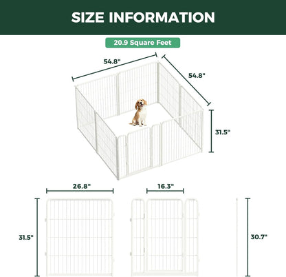 FXW Homeplus Unleashed Indoor Dog Playpen - Stress-Free and Safe Play, Heavy Duty 24 Inch 6 Panels Dog Pen for Puppy and Small Dogs, Black│Patented