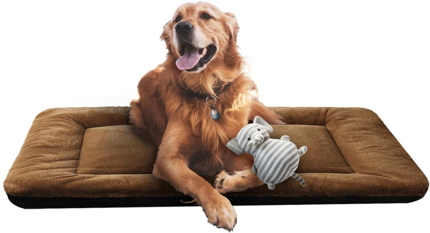 Dog Beds Crate Pad for Medium/Large Dogs Fit Metal,Ultra Soft, Washable & Anti-Slip Kennel Pad for Dogs Cozy Sleeping Mat,Gray 36inch
