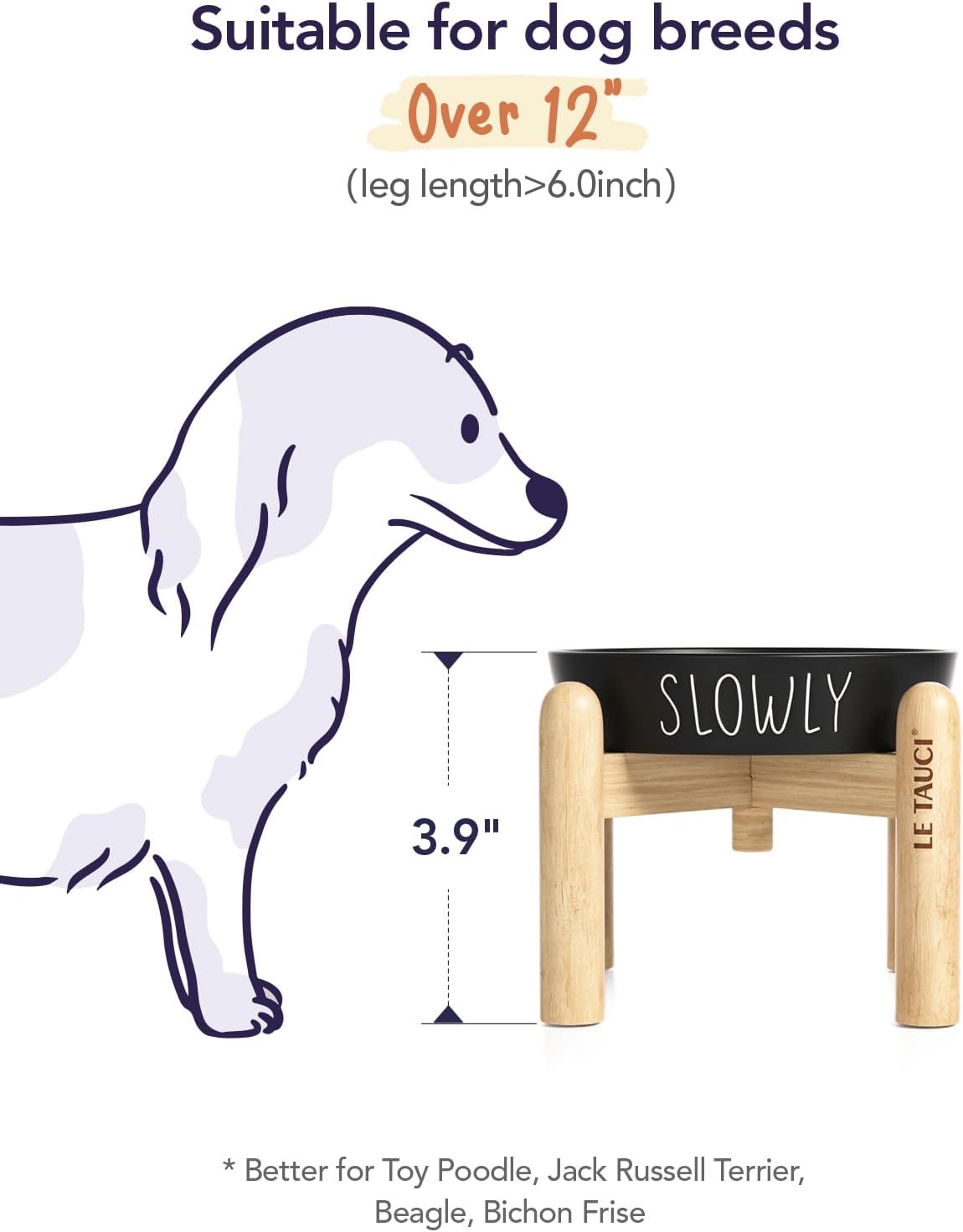 Slow Feeder Dog Bowl - 1.5 Cups Ceramic Puzzle Feeder for Small & Medium Breeds, Maze Design Bowl for Puppy & Fast Eaters, White Pet Dish to Control Eating Speed