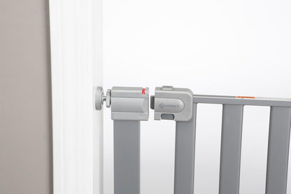 Safety 1st Easy Install Walk Thru Baby Gate for Doorway With Door, Dog Gates, Fits 29"-38", Easy Install 28" Tall, White