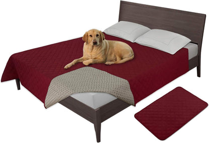 Easy-Going 100% Waterproof Dog Bed Cover, Non-Slip Pet Blanket for Furniture, Washable Couch Cover, Repleasement Sofa Cover (68x82 in,Gray)