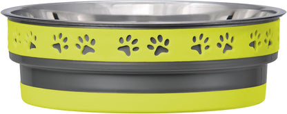 Loving Pets Corsa Dog Bowls- Stainless Steel Dog & Cat Bowls - Spill Proof Dog Food Bowl, Cat Bowl, Puppy Essentials & Pet Supplies Great for Home & Travel (Small 10-20 lbs, Rapid Blue)