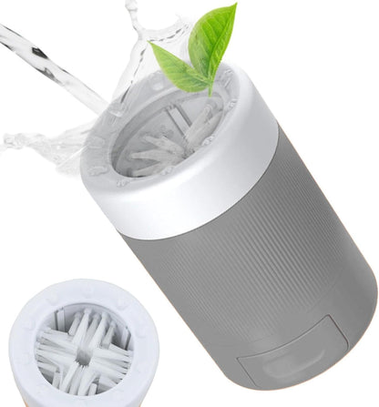 Dog Paw Cleaner Cup, Portable Muddy Paw Washer, Semi-Automatic 360° Rotating Pet Foot Cleaner with Soft Bristles for Small Medium Dogs