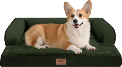 Large Dog Bed Orthopedic Washable - Beds Bolster - Medium XL XLarge Big Dogs - Memory Foam Couch Sofa - Waterproof with Removable Cover