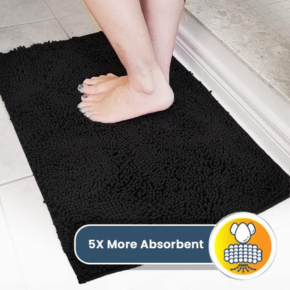 Muddy Mat® Pack of 3 Highly Absorbent Microfiber Dog Door Mat and Pet Rug, Non Slip Thick Washable Area Mat Soft Chenille for Kitchen Bathroom Bedroom and Outdoor - Beige Small, Medium & Large