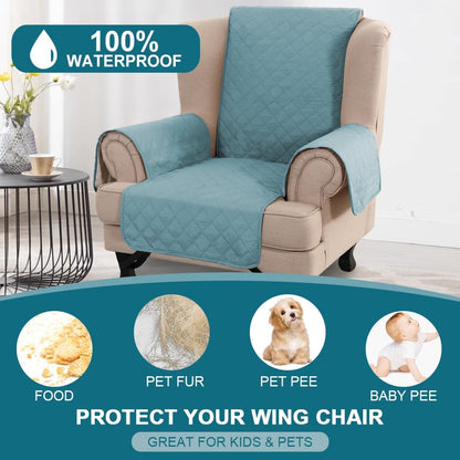 Turquoize 100% Waterproof Sofa Covers Couch Cover Sofa Cover for Dogs Couch Protector Triple Non-Slip Sofa Slipcover for 3 Cushion Couch Furniture Protector for Pets, Kids,Dog (Sofa 70", Ivory)