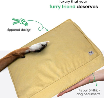 Molly Mutt Medium to Large Dog Bed Cover- Forever Young Print - Measures 27”X36”X5’’ - 100% Cotton - Durable - Breathable - Sustainable - Machine Washable Dog Bed Cover (Dd82b)