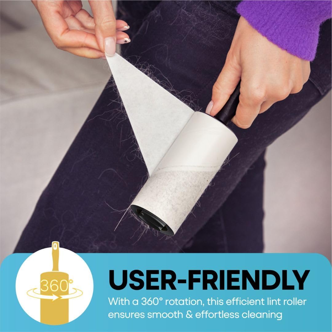 Dog Hair Lint Roller for Pet Fur Removal from Dogs Reusable Grooming Roller Removes Loose Hair Without Mess from Couch Clothes Furniture Easy to Use Pet Hair Remover 6 Pack
