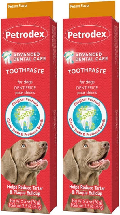 Petrodex Toothpaste for Dogs and Puppies, Cleans Teeth and Fights Bad Breath, Reduces Plaque and Tartar Formation, Enzymatic Toothpaste, Poultry Flavor, 6.2oz