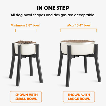 SHAINFUN Raised Dog Bowl Stand for Large Dogs 11" Height Adjustable Width 7-10.6" Single Tall Elevated Dog Bowls Stand, Food & Water Feeder Holder for Large Breeds (Bowl Not Included)