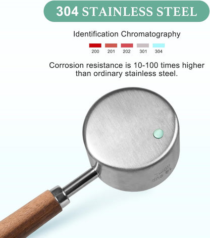 Dog-Cat Food-Scoop Measuring-Cup - 304 stainless steel material.1-Cup capacity. Precision scale measurements