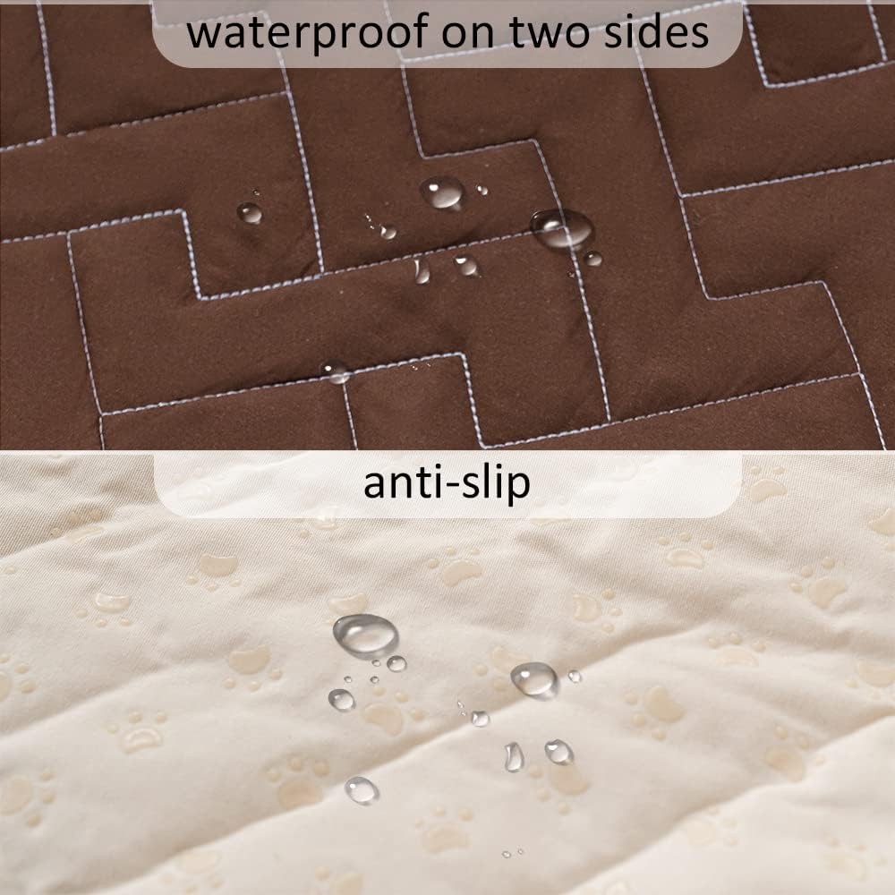 fuguitex Waterproof Dog Bed Cover Couch Cover, Anti-Slip Cat Mat Pet Pad Blanket for Sofa Chair Recliner Furniture Protrctor