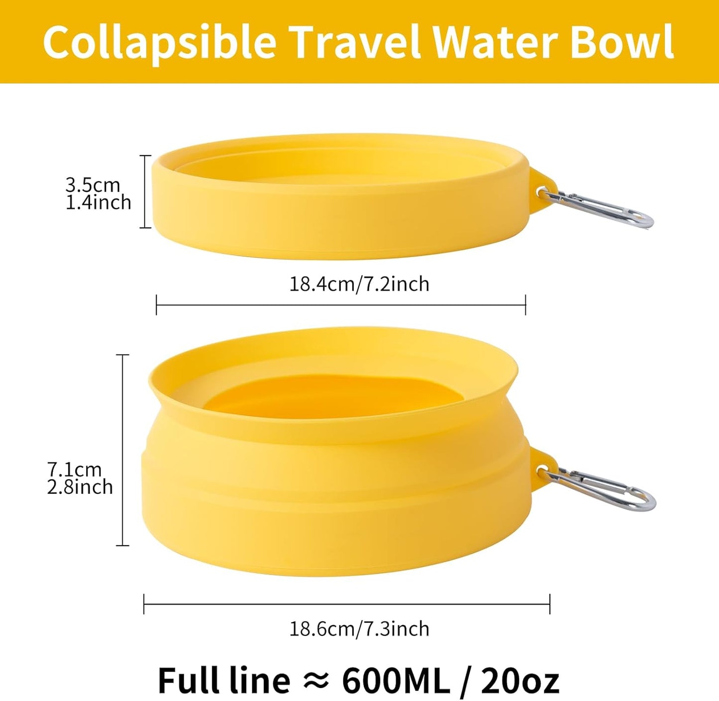 SLSON Spill Proof Dog Water Bowl for Cars,Collapsible No Splash Dog Travel Bowls Integrated Molding Portable Pet Bowl for Vehicle Road Trip Truck,RV,SUV,Boat Accessories (Cold Grey)