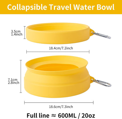 SLSON Spill Proof Dog Water Bowl for Cars,Collapsible No Splash Dog Travel Bowls Integrated Molding Portable Pet Bowl for Vehicle Road Trip Truck,RV,SUV,Boat Accessories (Cold Grey)