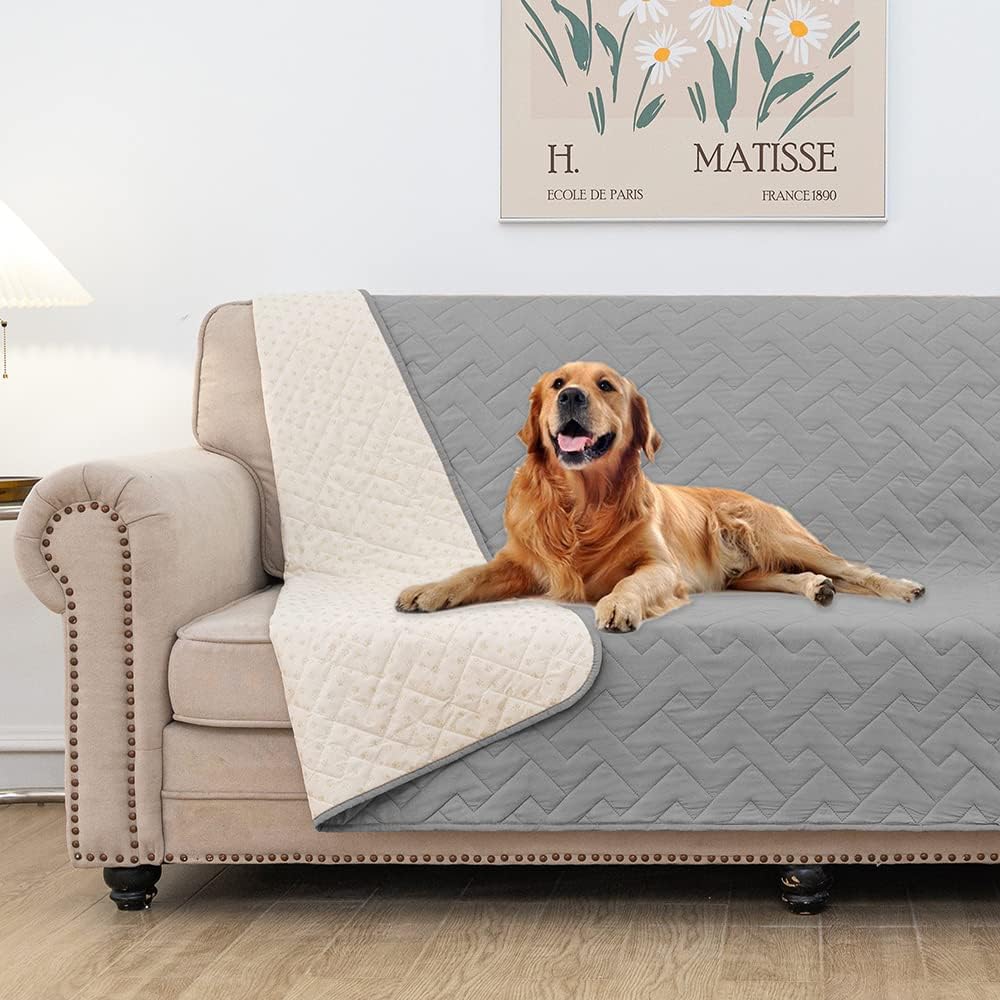 fuguitex Waterproof Dog Bed Cover Couch Cover, Anti-Slip Cat Mat Pet Pad Blanket for Sofa Chair Recliner Furniture Protrctor