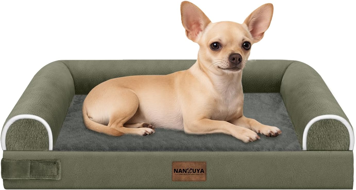 Large Dog Bed Orthopedic Washable: Beds Bolster XL Bed Large Big Dogs Memory Foam Couch Sofa Waterproof with Removable Cover