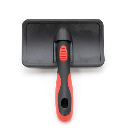 Jeffers Pet Dual Level Pin Universal Slicker Brush for Dogs, Cats & Small Pets - Curved Grooming Brush with Long & Short Pins for Shedding, Detangling, Finishing - Remove Mats & Dead Coat - Large