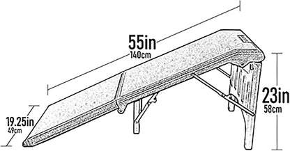 Pet Gear Free Standing Pet Ramp for Cats and Dogs, No Assembly Required, Easy Fold for Storage or Travel, Portable, Holds Up to 100lbs, Wheat